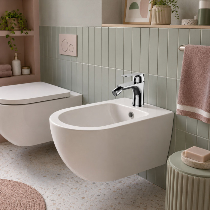 Miscelatore bidet Kellertaps con scarico click-clack SKY cromo