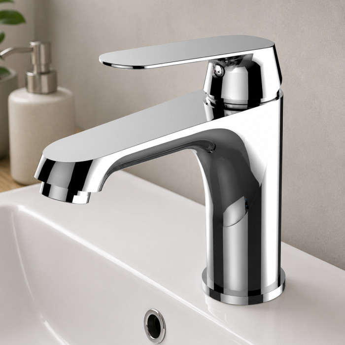 Miscelatore lavabo Kellertaps con scarico click-clack SKY cromo