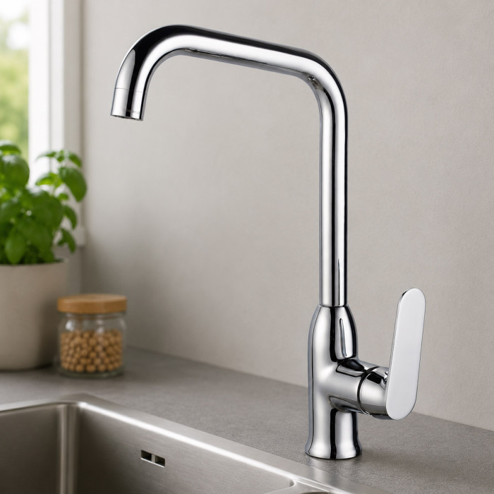 Miscelatore lavello con canna alta orientabile Keller Taps SKY cromo