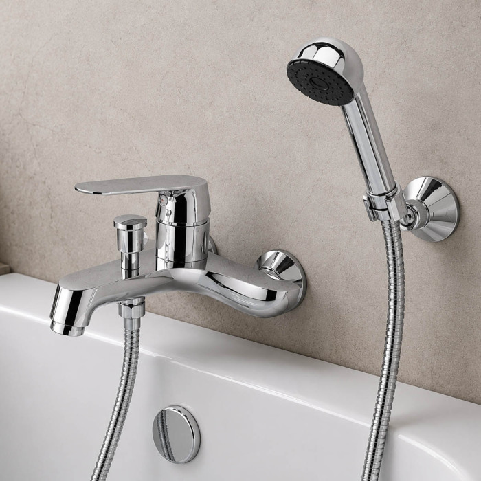 Miscelatore vasca Kellertaps con kit doccetta SKY cromo