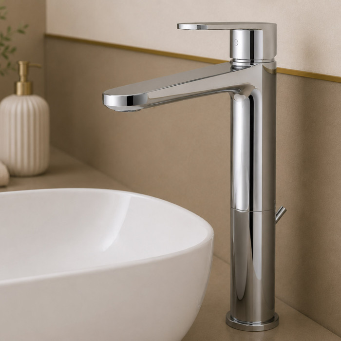 Miscelatore lavabo alto con scarico automatico  Kellertaps WINTER Cromo