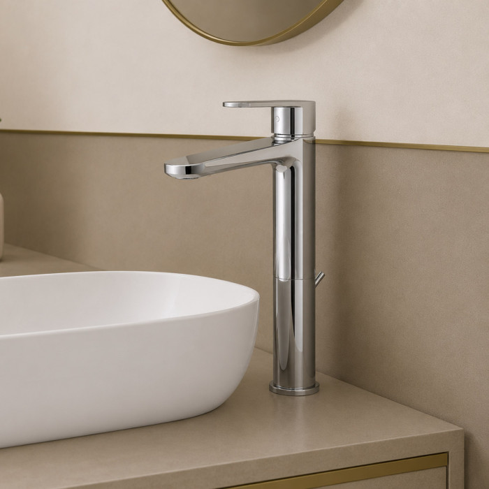Miscelatore lavabo alto con scarico automatico  Kellertaps WINTER Cromo