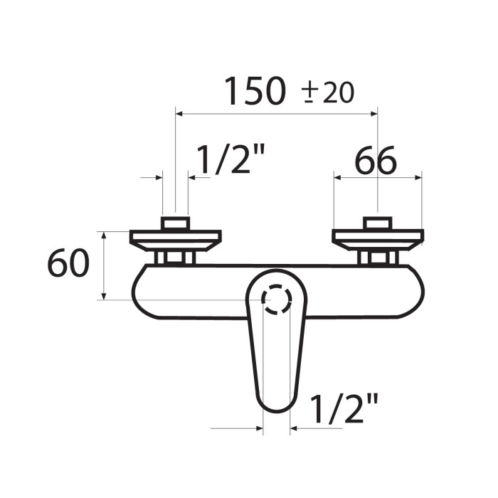 Miscelatore esterno doccia Kellertaps WINTER cromo