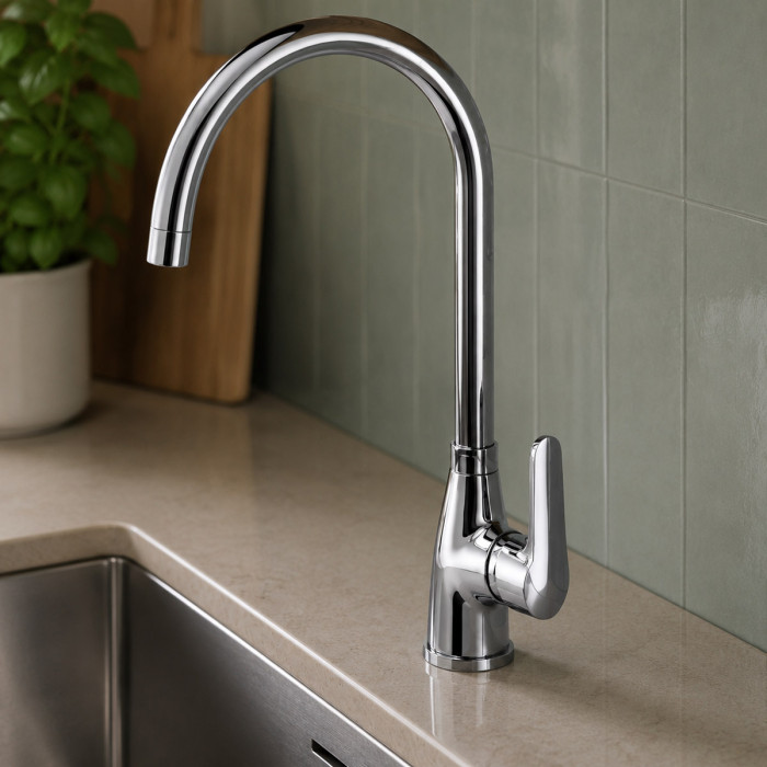 Miscelatore lavello canna alta orientabile Keller Taps WINTER cromo
