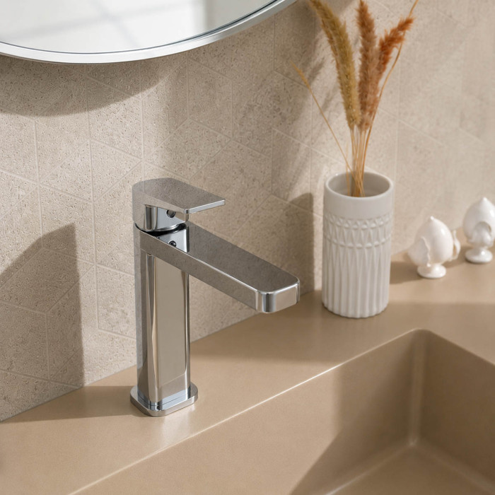 Miscelatore Lavabo senza piletta di scarico modello Plan cromo