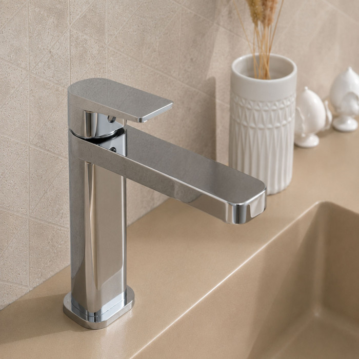 Miscelatore Lavabo senza piletta di scarico modello Plan cromo