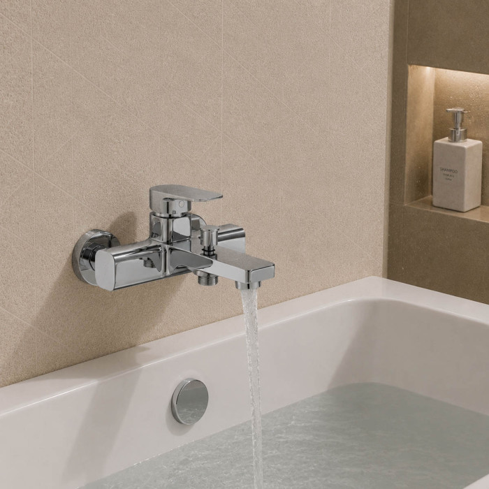 Miscelatore esterno vasca con duplex  modello Plan cromo