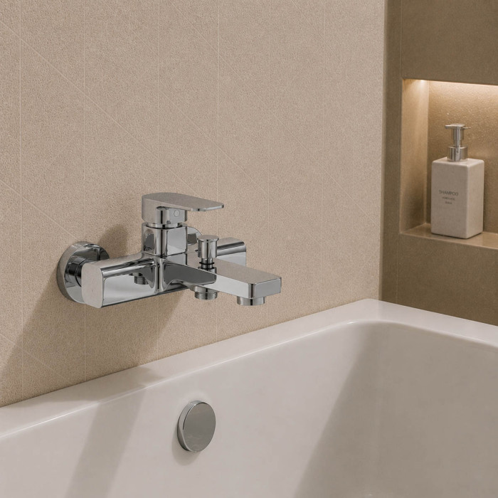Miscelatore esterno vasca con duplex  modello Plan cromo