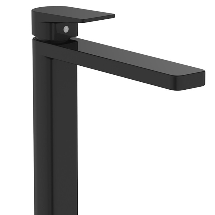 Miscelatore Lavabo alto con piletta di scarico click clack modello Plan nero