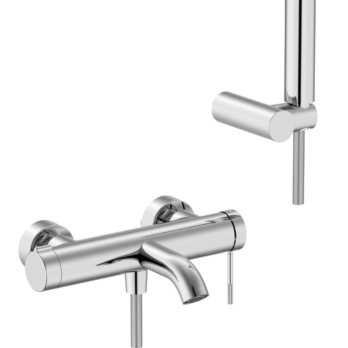 Miscelatore esterno vasca con shower set METRO