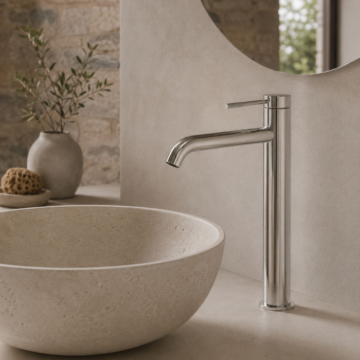 Miscelatore lavabo alto con piletta di scarico METRO