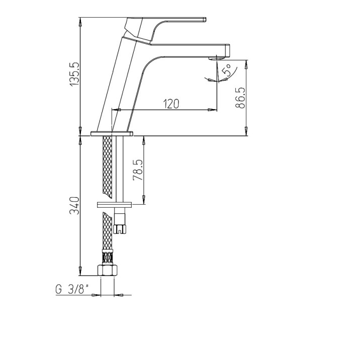 Miscelatore lavabo Jacuzzi TWILIGHT OPEN