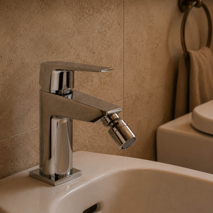 miscelatore bidet per bagno in ottone cromo Made in Italy ICEBERG