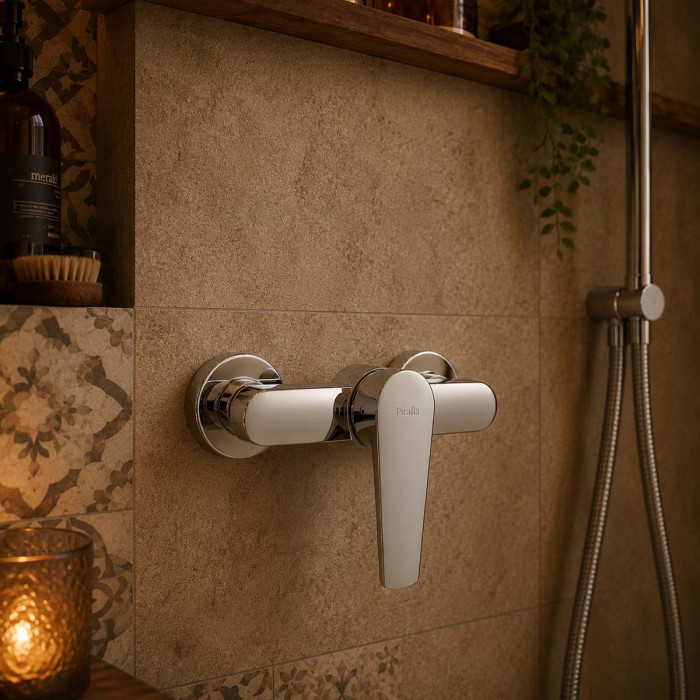 miscelatore esterno doccia bagno in ottone cromo Made in Italy ICEBERG