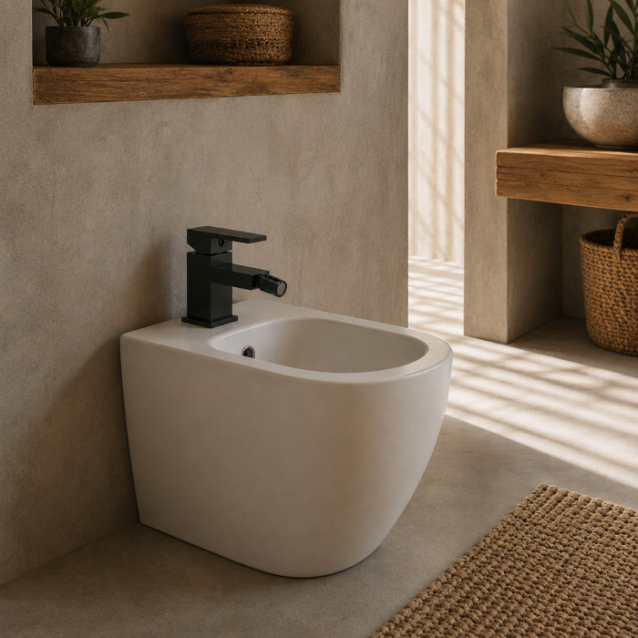 Miscelatore bidet piletta click clack Quablo Nero