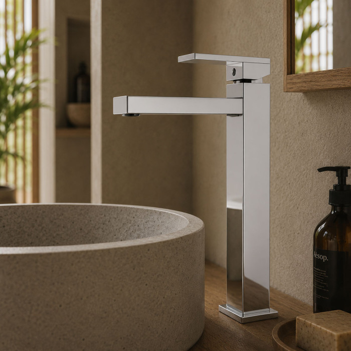Miscelatore lavabo alto piletta click clack QUABLO