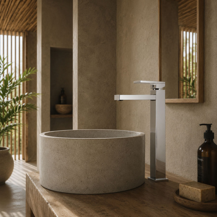 Miscelatore lavabo alto piletta click clack QUABLO
