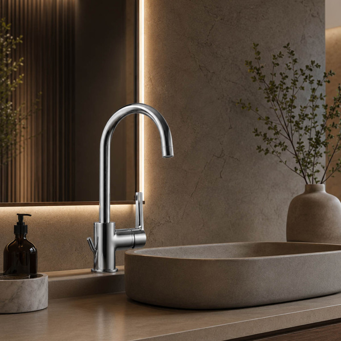 Miscelatore monocomando lavabo alto marca Piralla Mod. Baci