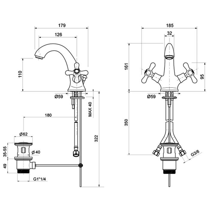 Miscelatore lavabo Oioli MELODY