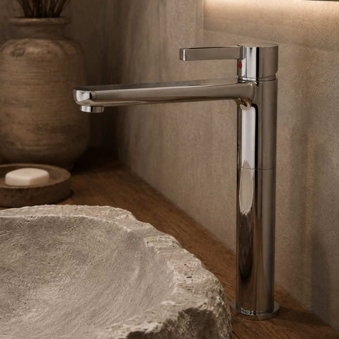 Miscelatore monocomando lavabo alto marca Piralla Mod. Abbracci