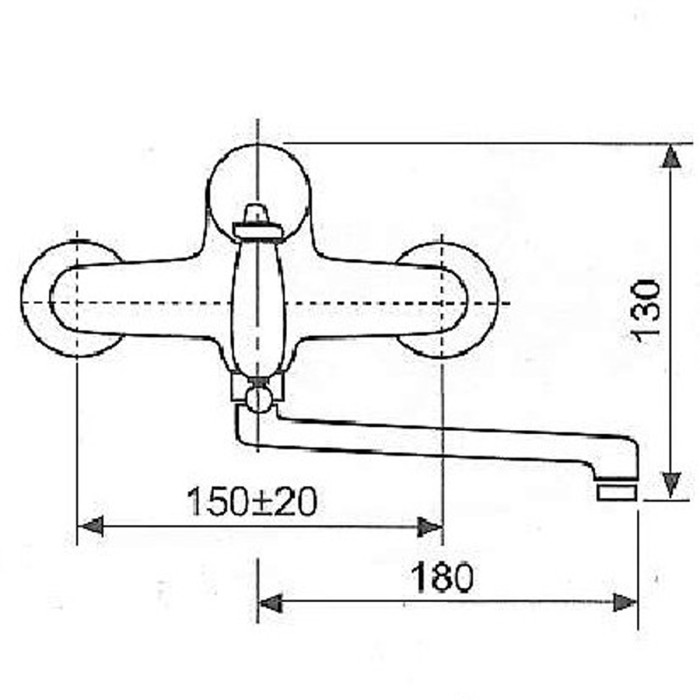 Miscelatore monocomando lavello e/o lavatoio a muro marca Oioli Mod. Retrò