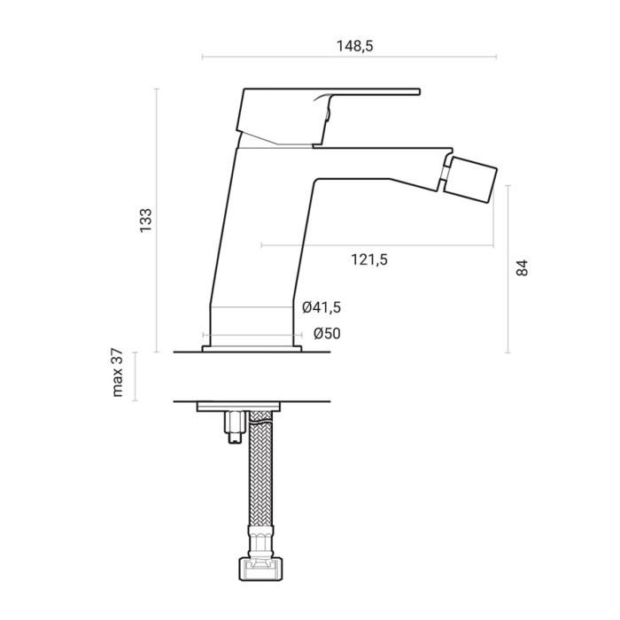 Miscelatore bidet scarico automatico BREZZA
