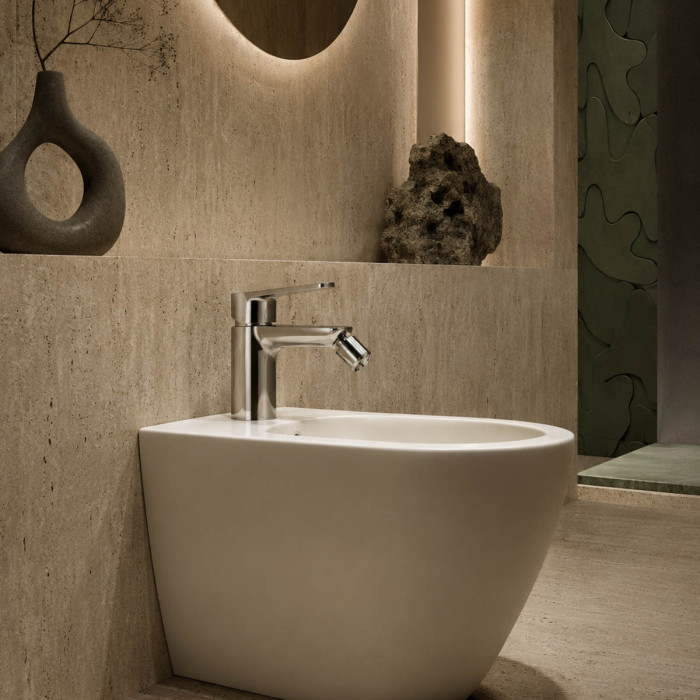 Miscelatore rubinetto bidet con piletta di scarico  Mod. Oceano