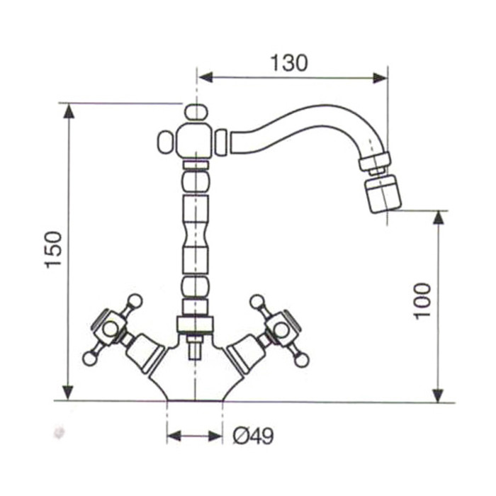 Miscelatore bidet cromo mod. Liberty