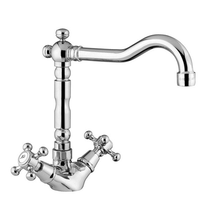 Miscelatore lavabo canna alta girevole cromo mod. Liberty