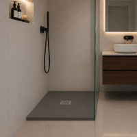 piatto doccia quadrato, piatti doccia moderni, piatti doccia mineralmarmo, heavy, antracite, scarico centrale, 80x80, 90x90.