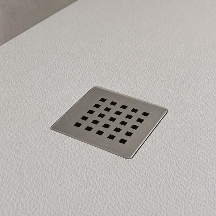 piatto doccia quadrato, piatti doccia moderni, heavy, bianco, scarico centrale, 80x80, 90x90.