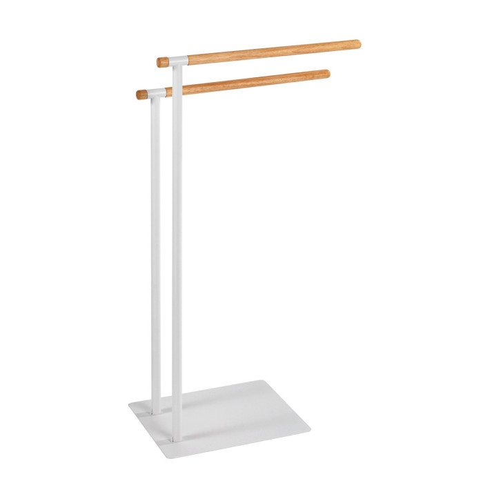 Piantana portasalviette a 2 bracci in acciaio colore Bianco mod. Blancos