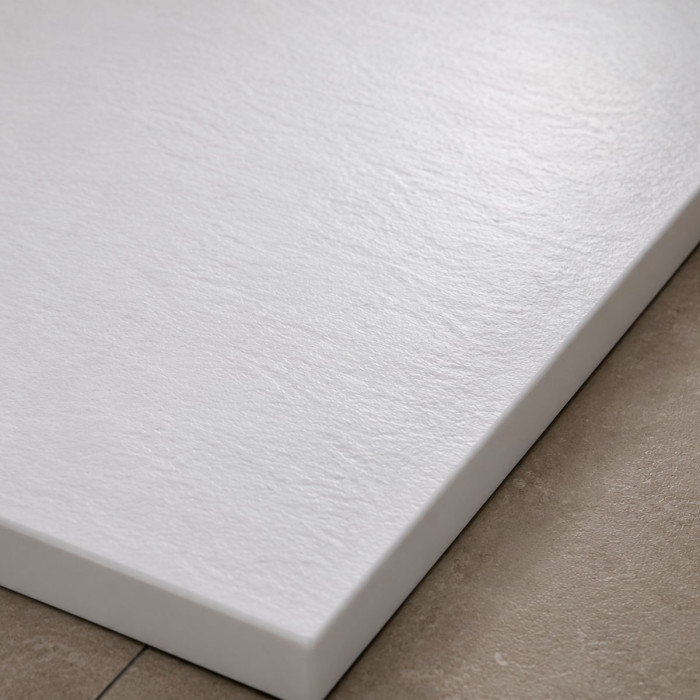 Piatto doccia rettangolare in marmo resina, piatti doccia moderni, spessore 2,5 cm bianco scarico laterale diverse misure