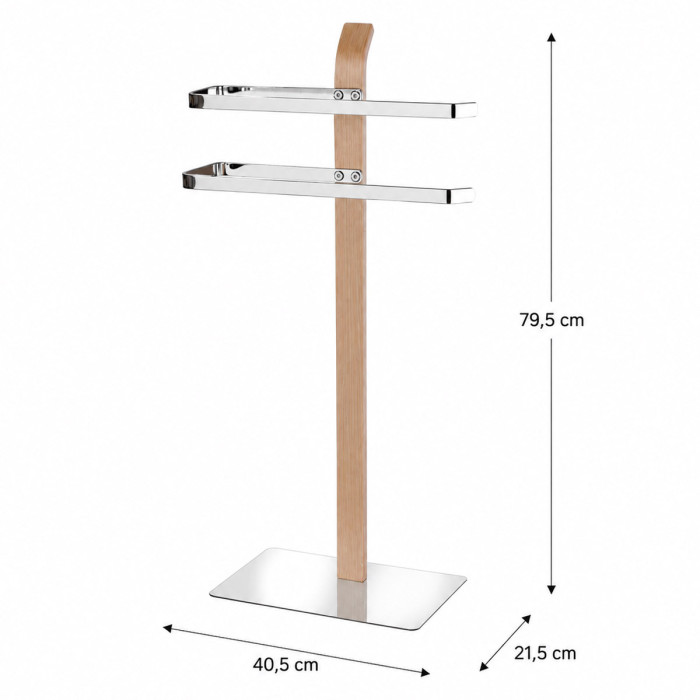 Piantana lavabo bidet bagno porta-salviette in acciaio mod. Essenza