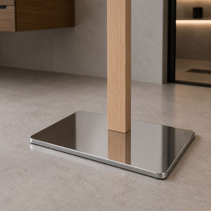 Piantana lavabo bidet bagno porta-salviette in acciaio mod. Essenza