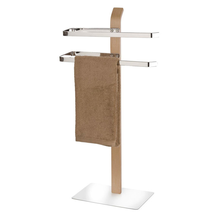 Piantana lavabo bidet bagno porta-salviette in acciaio mod. Essenza