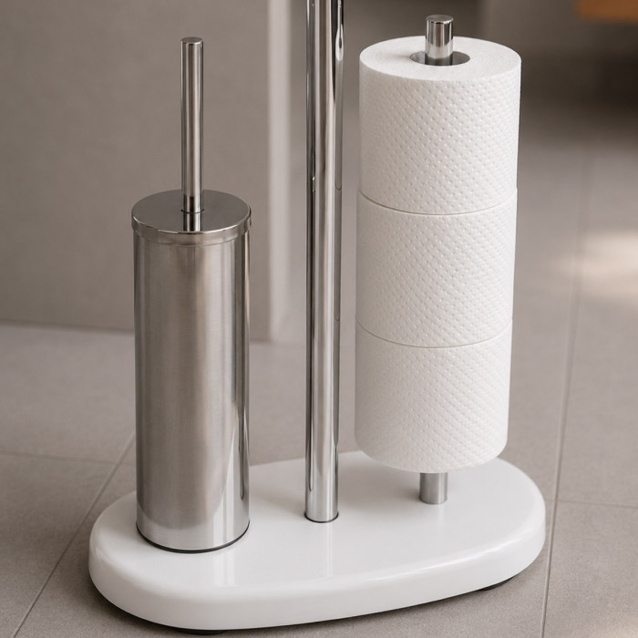 Organizer bagno LARK Bianco salvaspazio