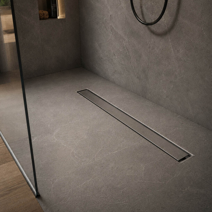 Canalina scarico doccia piastrellabile TILE in acciaio inox