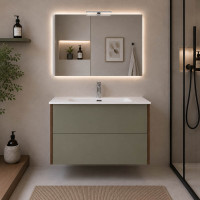 Mobile bagno sospeso Shape 80 cm verde oliva