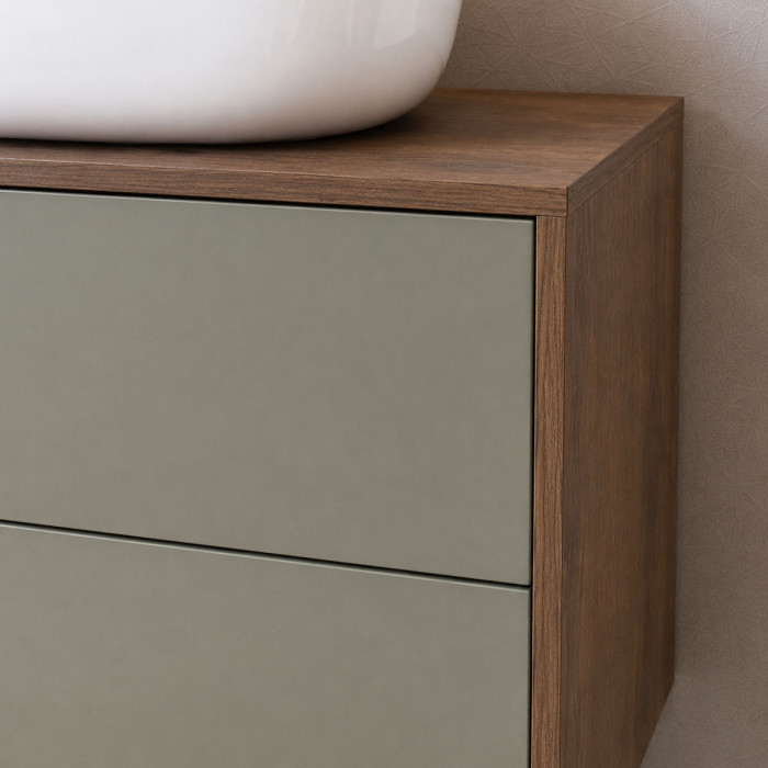 Mobile bagno moderno da 80 cm con lavabo in ceramica