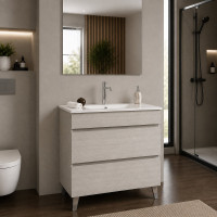 Mobile bagno Musa 80 cm Frassino Moirè completo