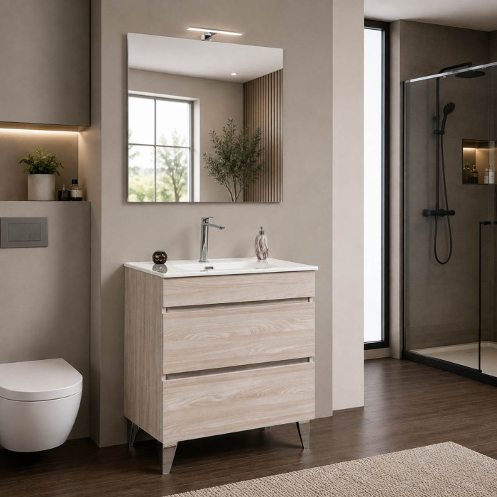 Mobile bagno Musa 100 cm finitura Olmo completo