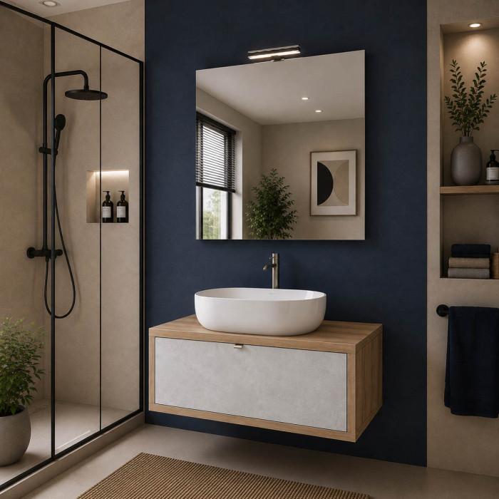 Mobile bagno sospeso 110 cm con cassetto soft close