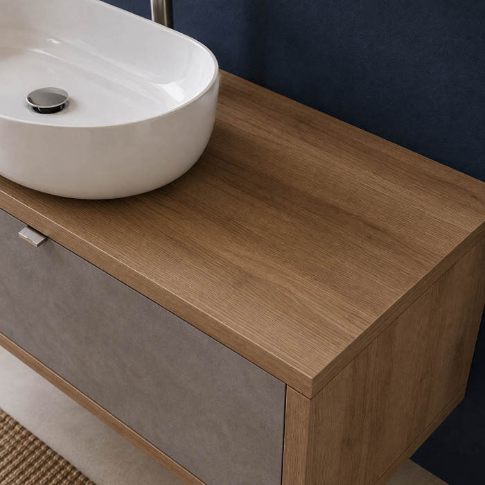 Mobile bagno sospeso 110 cm con cassetto soft close