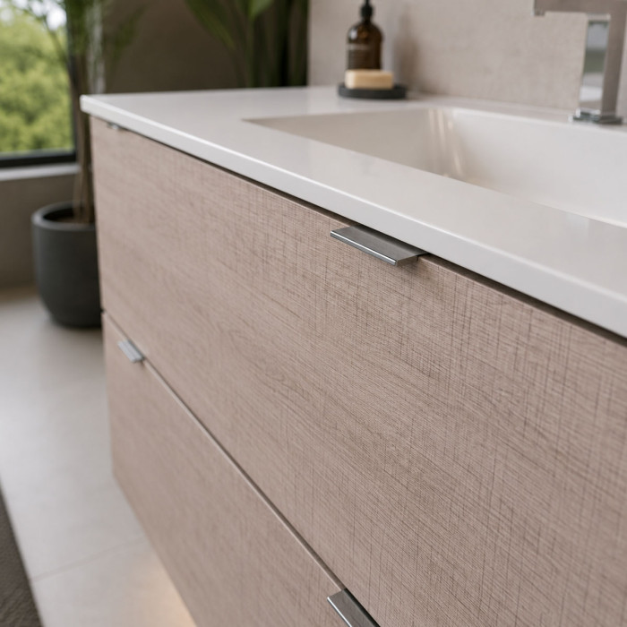 Dettaglio superficie effetto legno Tranché Miele ANDRÈ 120 cm