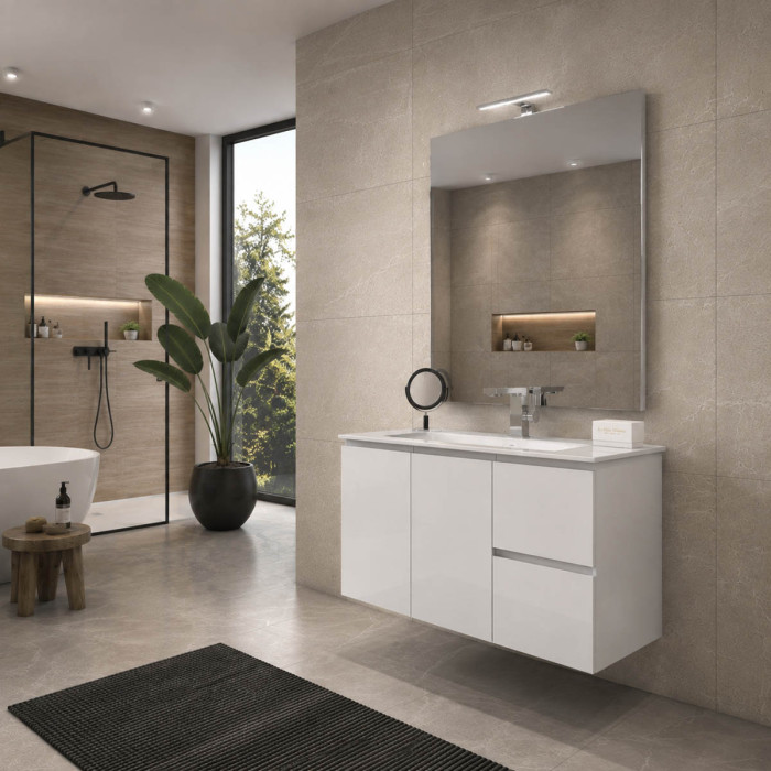 Composizione bagno GIULIA 80 cm bianco lucido