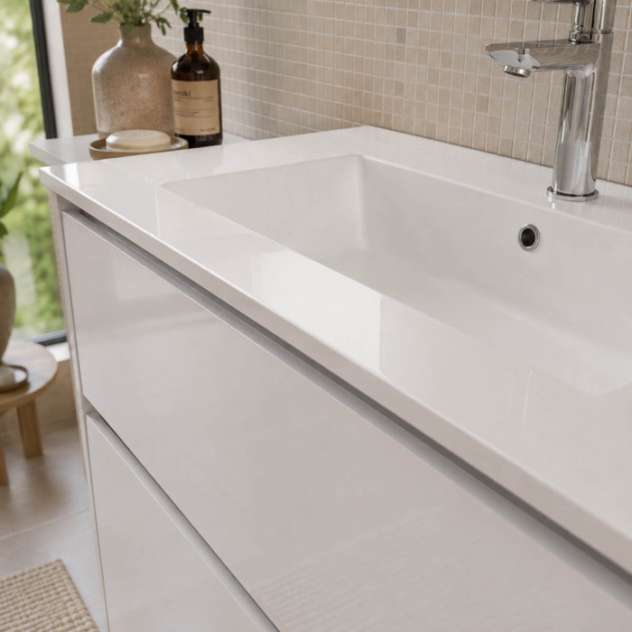 Lavabo in porcellana mobile bagno ARENYS 80 cm