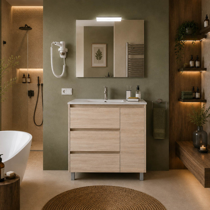 Mobile bagno ARENYS 85 cm Caledonia vista frontale