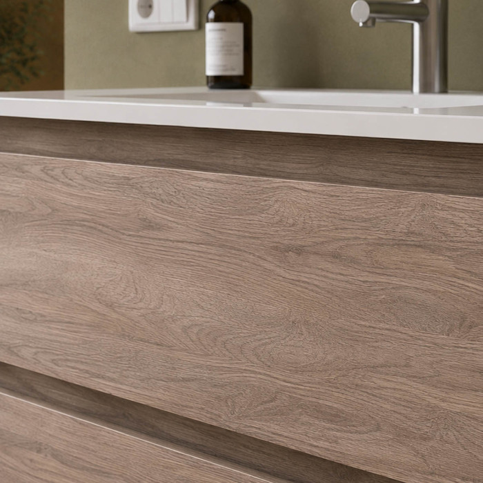 Mobile bagno ARENYS 85 cm effetto legno Eternity