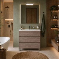 Arredo bagno moderno ARENYS 80 cm rovere eternity grigio tortora